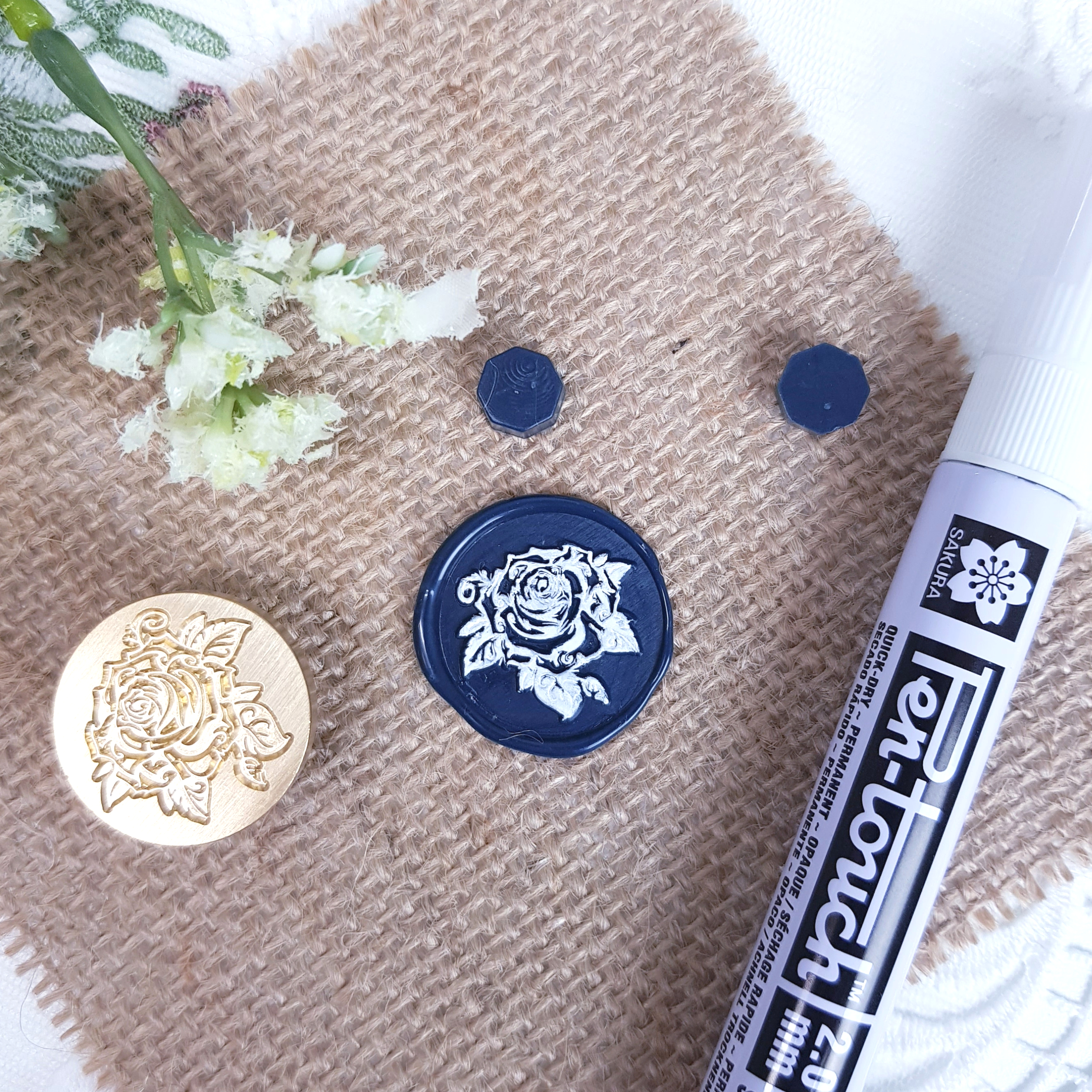 실링왁스 마커펜 메탈릭 싸인펜  스탬프 왁스씰 제작 씰링 이미지 2