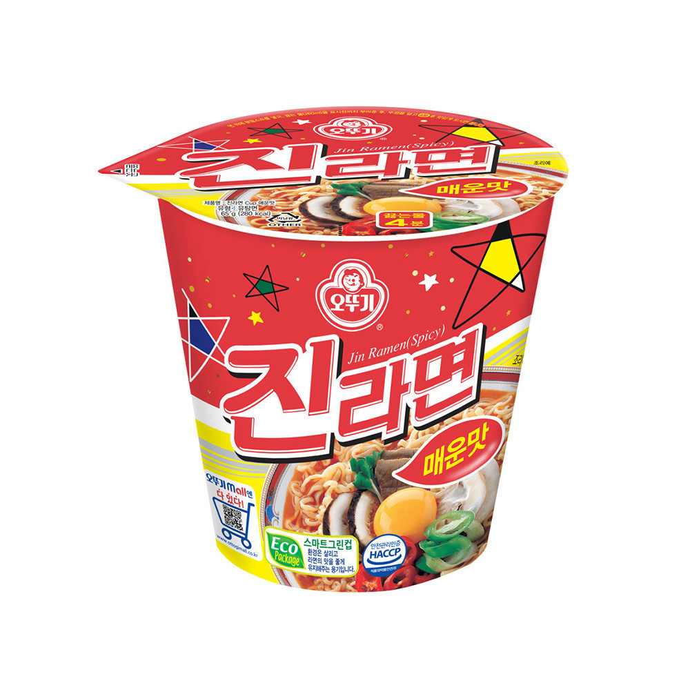 오뚜기 진라면 매운맛 컵라면 소컵 65g, 6개 이미지 2