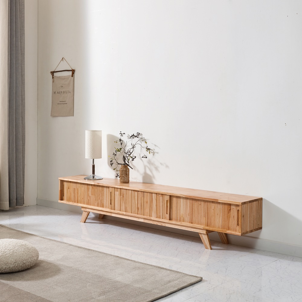 포레 북유럽원목 75인치 85인치 티비장 낮은 tv다이서랍장