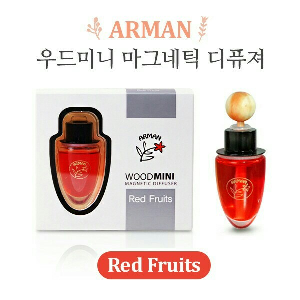 1+1 차량용방향제 아르망 송풍구 자석 마그네틱 디퓨저 레드푸룻 블랙체리 12ml - 상품 이미지