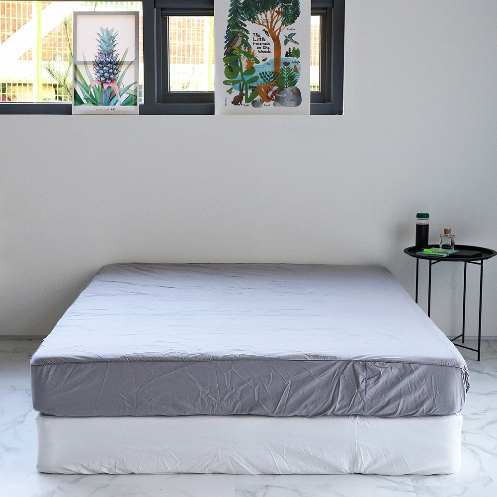 호텔식 고밀도 워싱 면100% 슈퍼싱글 퀸 라지 이스턴 미국 킹 매트리스 홑겹 침대커버
