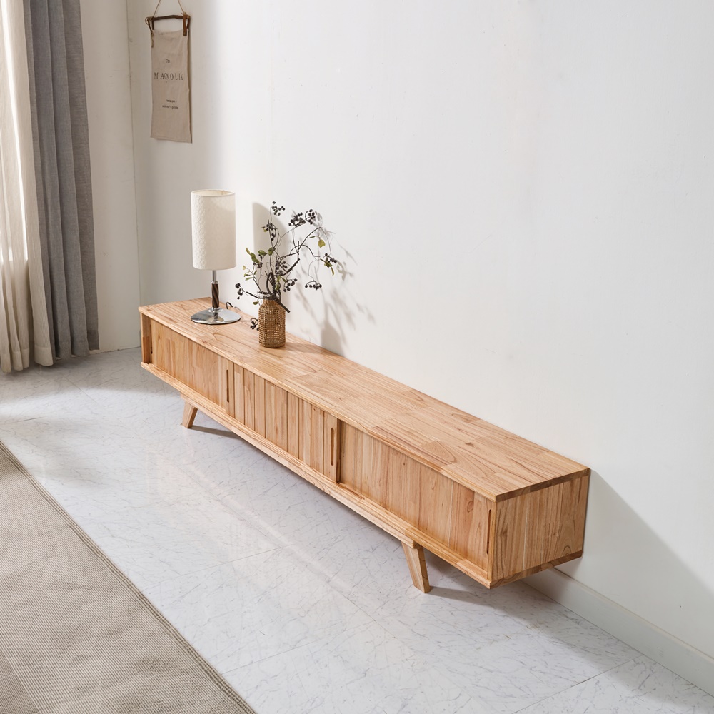 포레 북유럽원목 75인치 85인치 티비장 낮은 tv다이서랍장