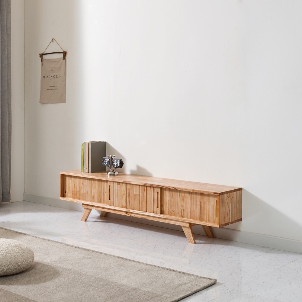 포레 북유럽원목 75인치 85인치 티비장 낮은 tv다이서랍장