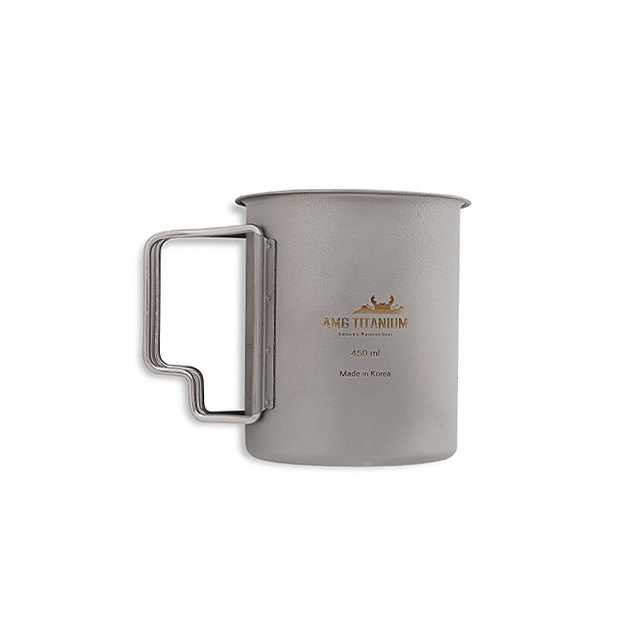 AMG티타늄 싱글월450ml 티타늄컵 백패킹컵 캠핑소주잔