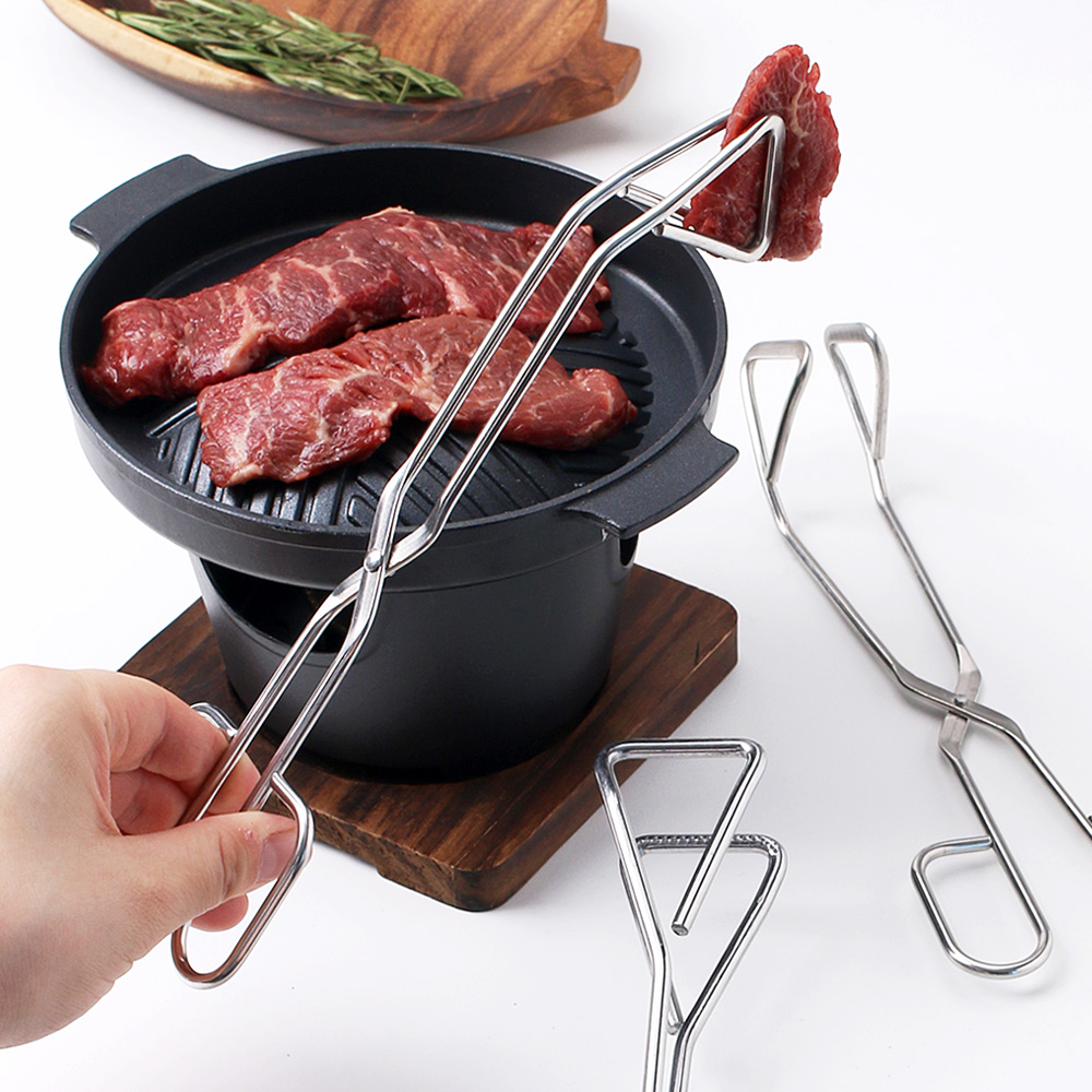 스텐 주방 요리 고기 샐러드 가위형 삼각 가위 집게 30cm, 1개 - 상세 이미지 5