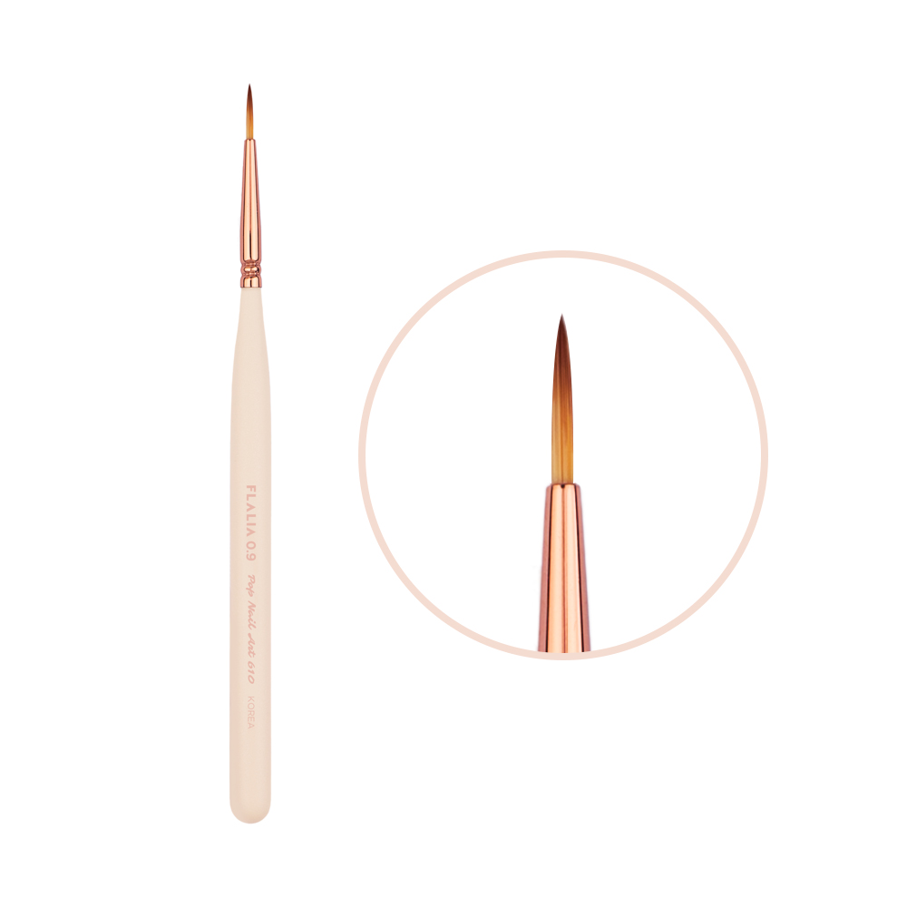 플라리아 610 젤네일아트 브러쉬 통통 롱 라이너