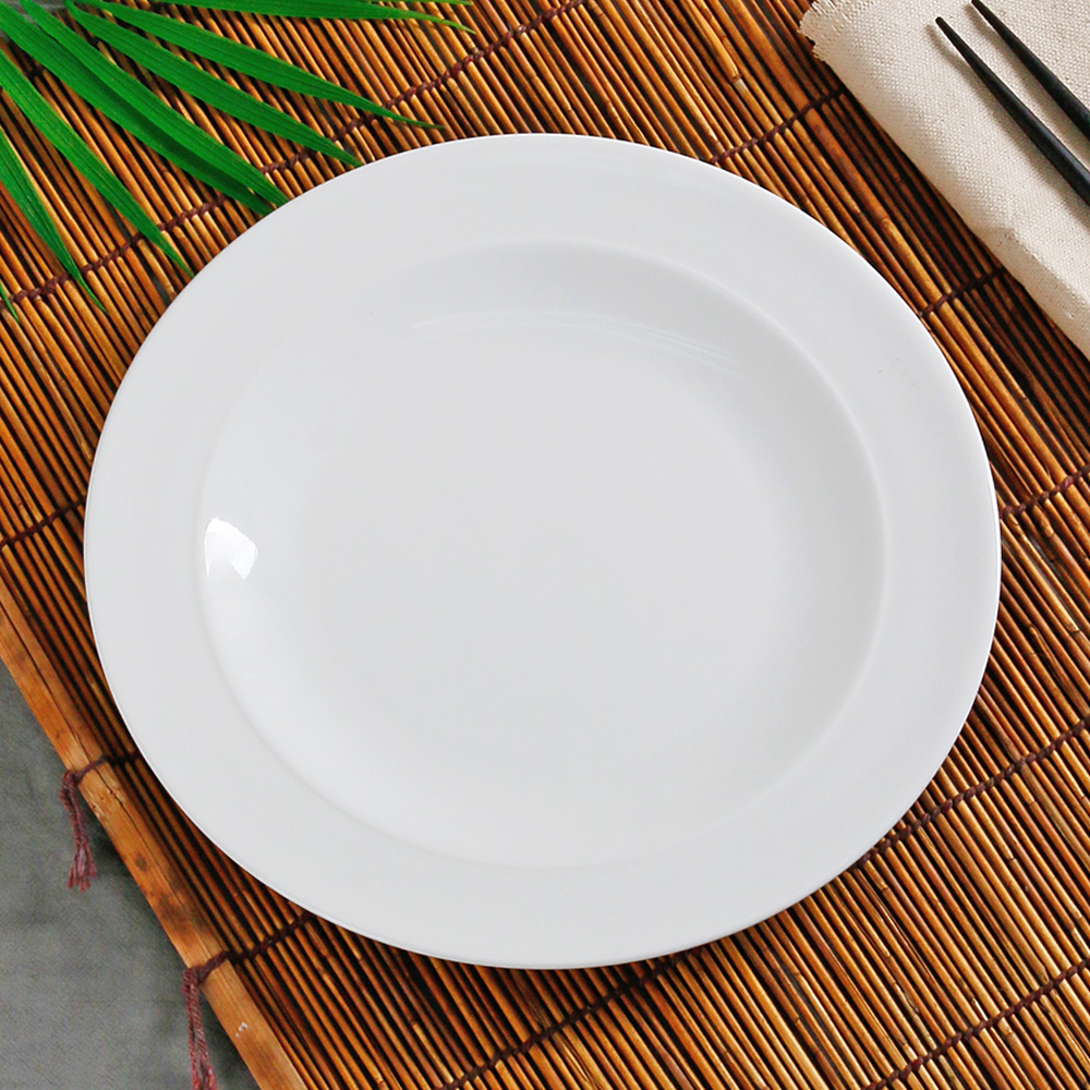 로제 원형 접시 파스타 스테이크 디저트 디너 양식 요리 그릇 1개, 20.4cm - 상세 이미지 2