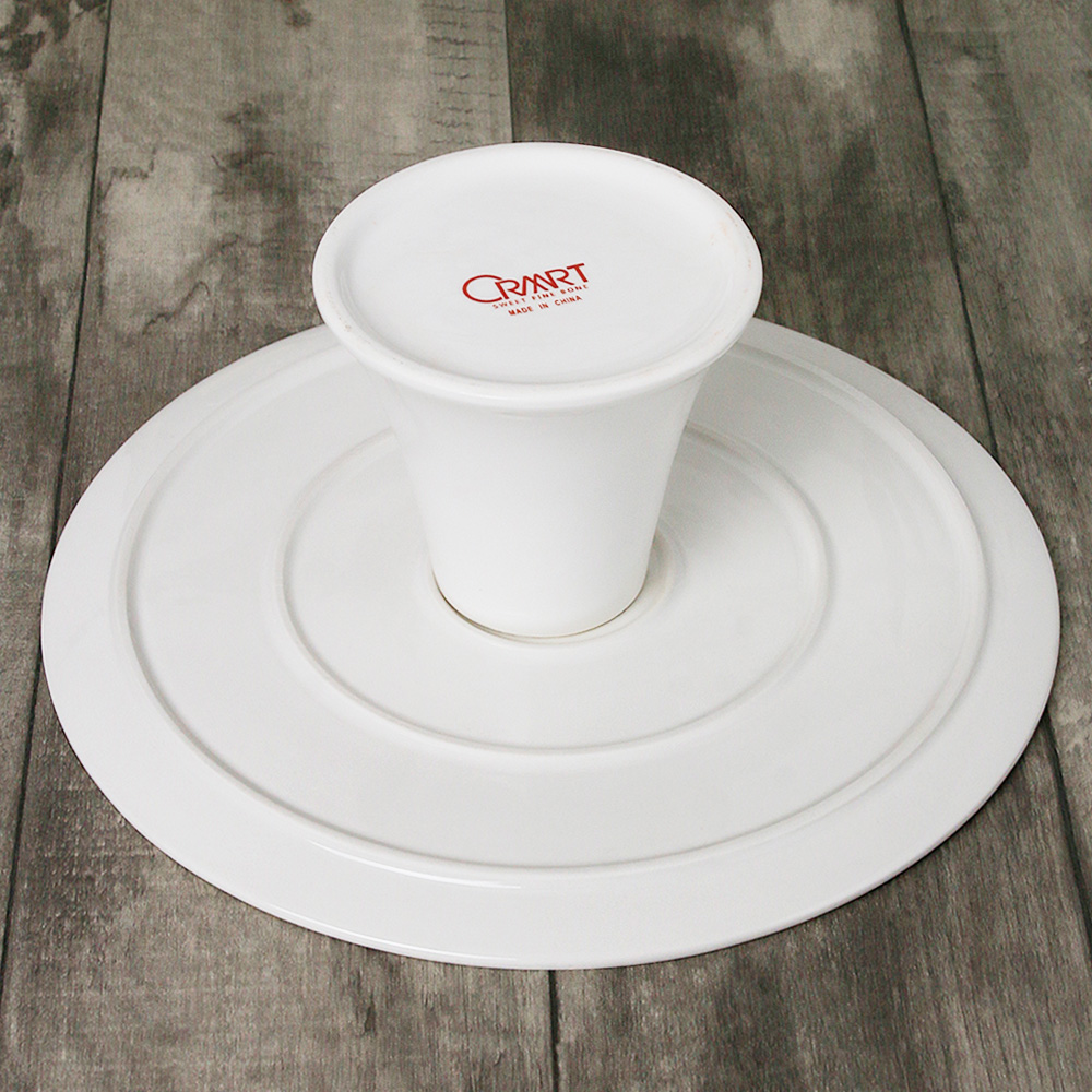 홈카페 케이크 스탠드 디저트 트레이 받침대 굽 접시 그릇 플레이트 25.6cm, 몽슈 - 상세 이미지 4