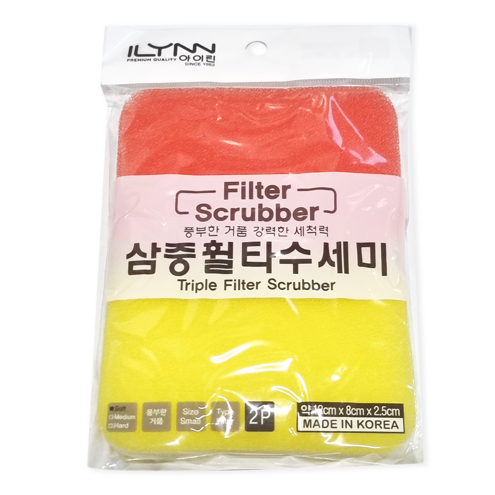 삼중 휠타 스폰지 수세미 2P - 상세 이미지 2