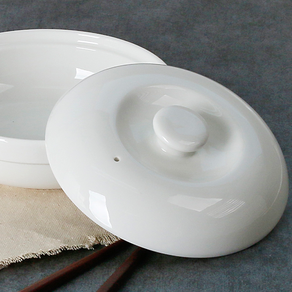 모던 도자기 갈비찜 그릇 세트 뚜껑있는 찜 접시 - 상세 이미지 4