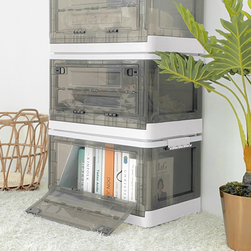 캠핑리빙박스 모자 책 보관함 투명장난감보관함 수건 아기옷 정리함