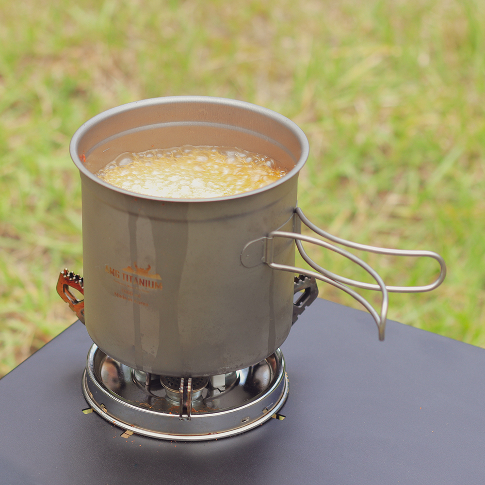 AMG 티타늄 코펠 국산 백패킹 경량 캠핑 캠핑용 1L