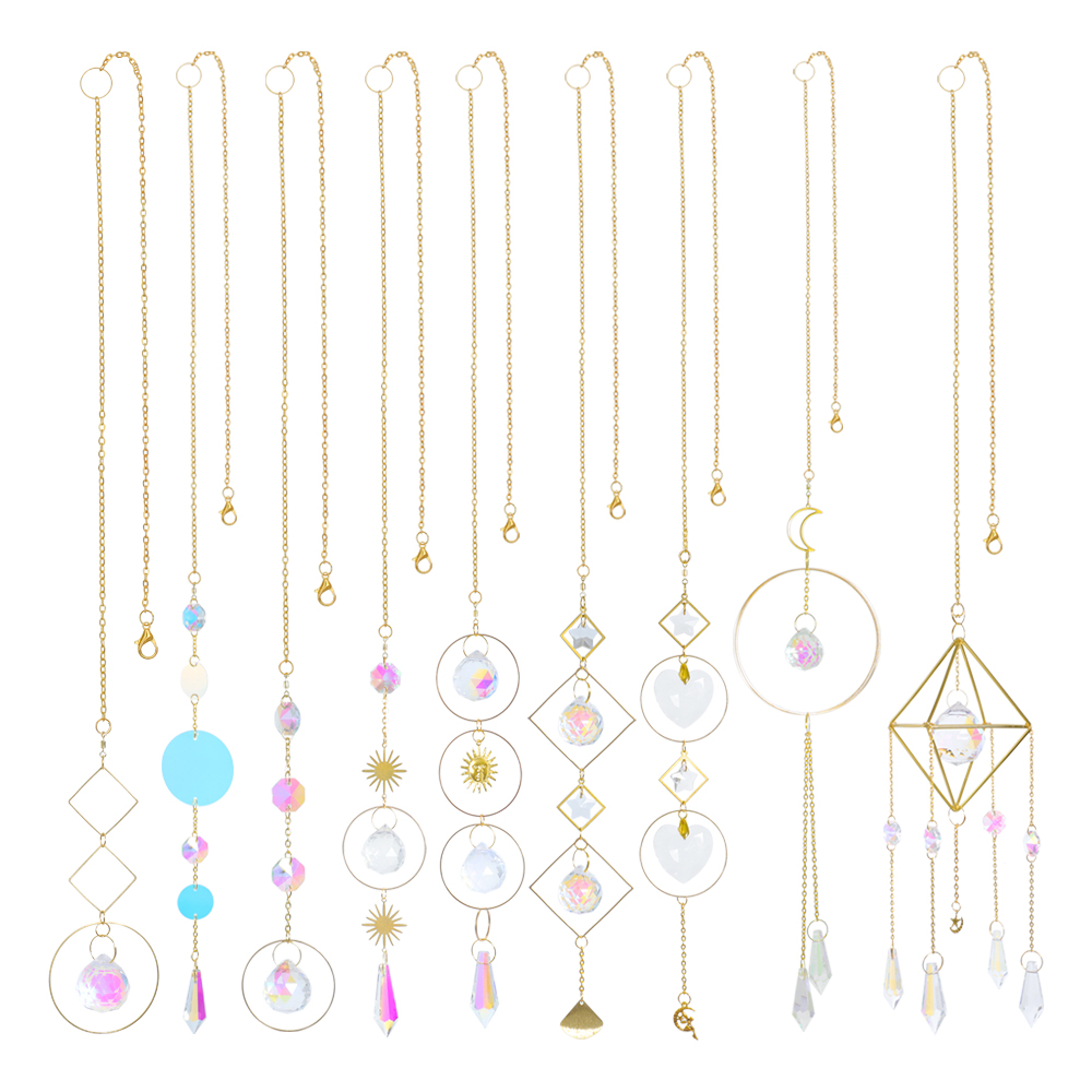 드림캐쳐 마크라메 썬캐쳐 썬라이트 빈티지 소품 인테리어 자개 트윙클 모빌 01 피치