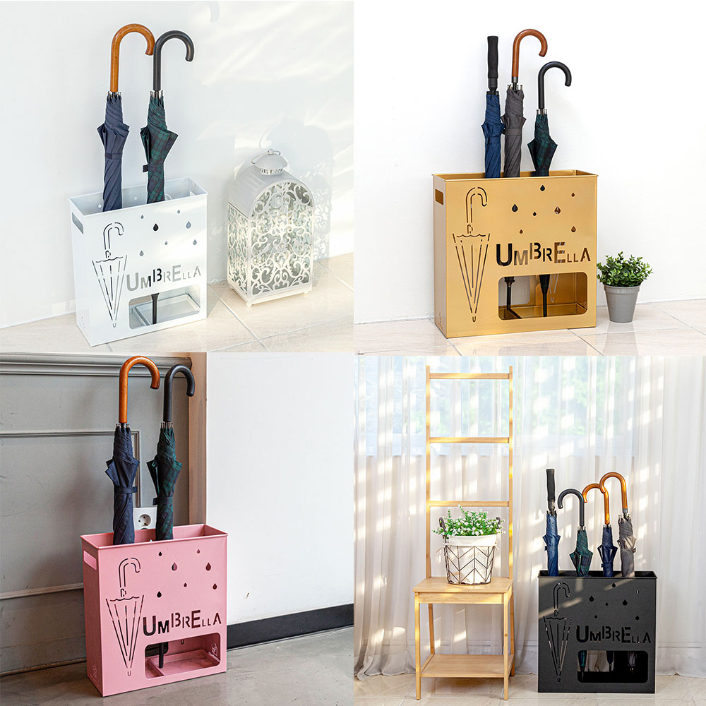 설렘하우스 업소용 대용량 카페 우산꽂이 인테리어 철제 사각 우산꽃이 12구