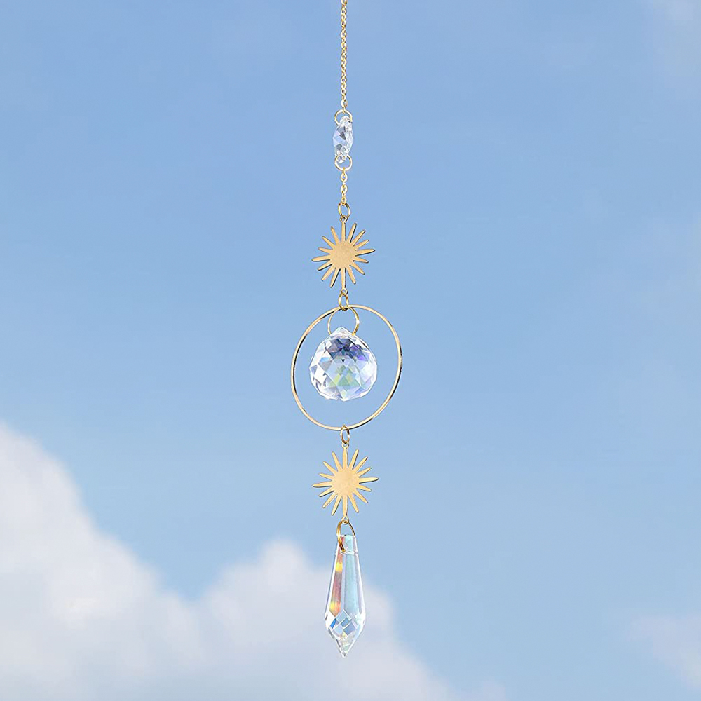 드림캐쳐 마크라메 썬캐쳐 썬라이트 빈티지 소품 인테리어 자개 트윙클 모빌 01 피치