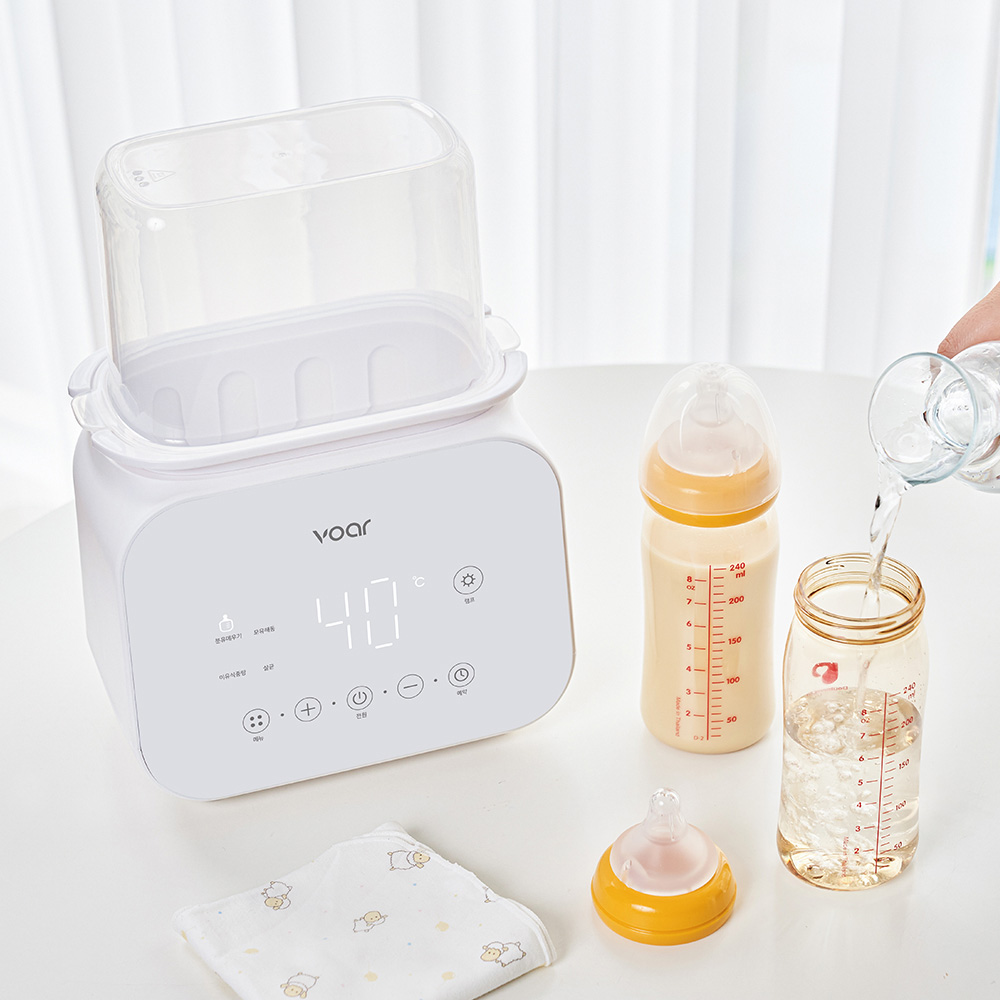 보아르 아가맘마 보틀워머 이유식 분유 모유 중탕기 해동 젖병살균기능 분리 간편세척