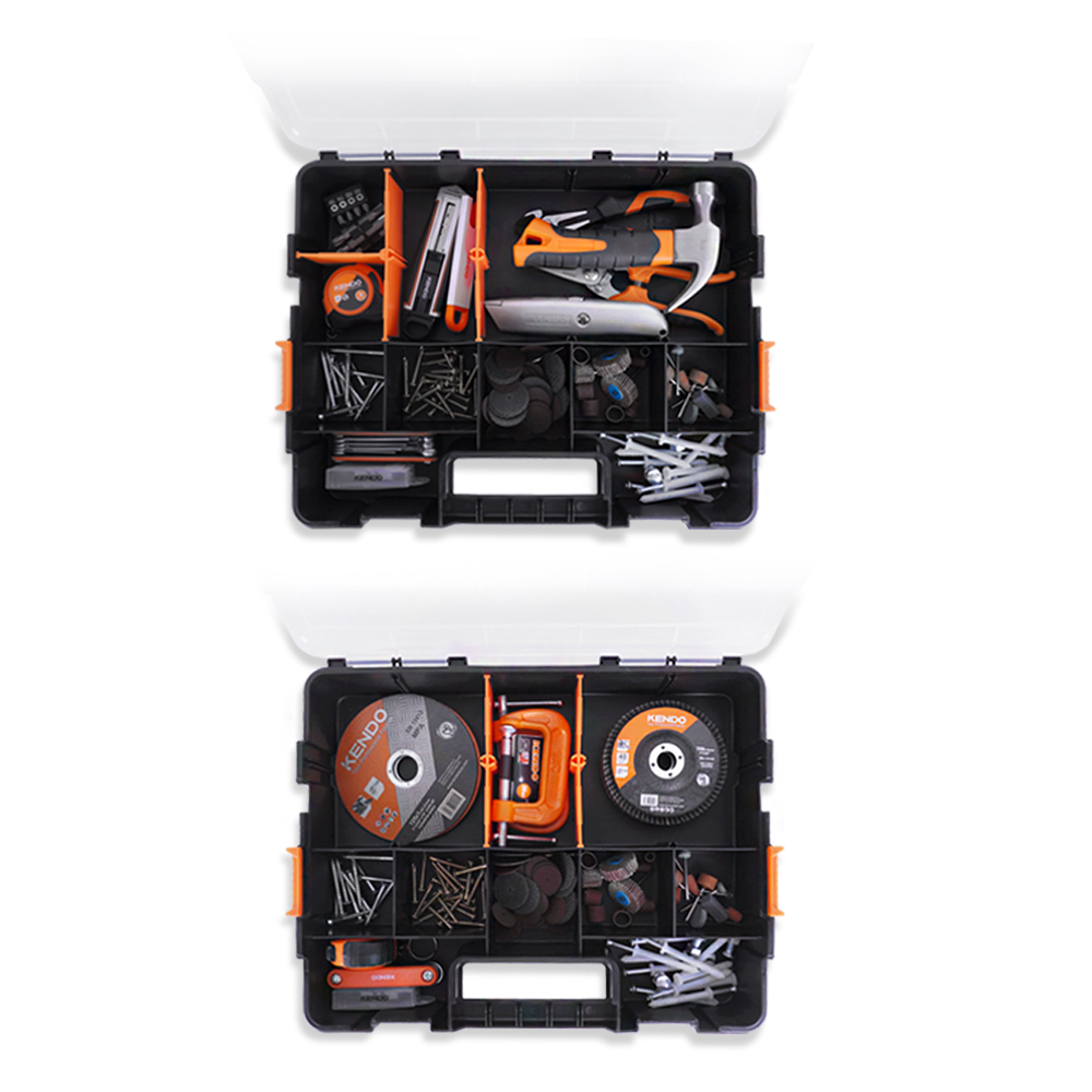 KENDO 결합식 부품상자세트 2PCS 90245N 조립 휴대용 공구함 이미지 6