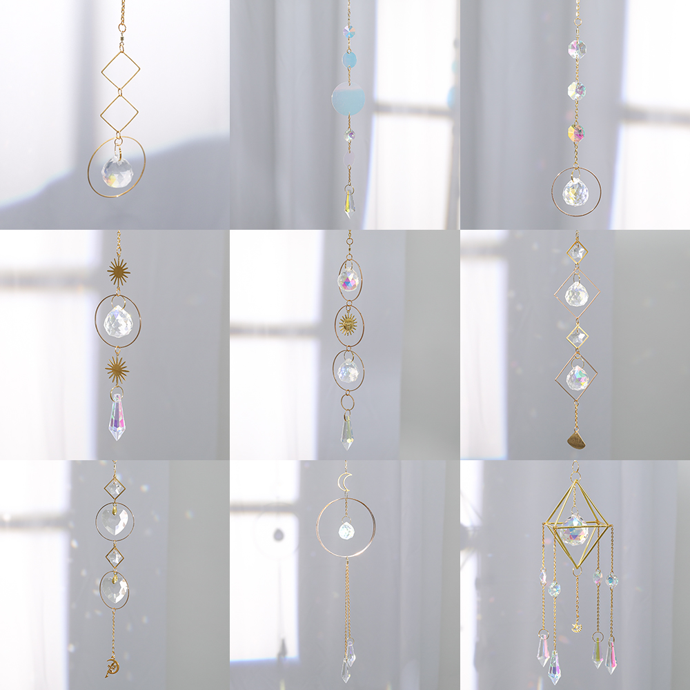 드림캐쳐 마크라메 썬캐쳐 썬라이트 빈티지 소품 인테리어 자개 트윙클 모빌 01 피치