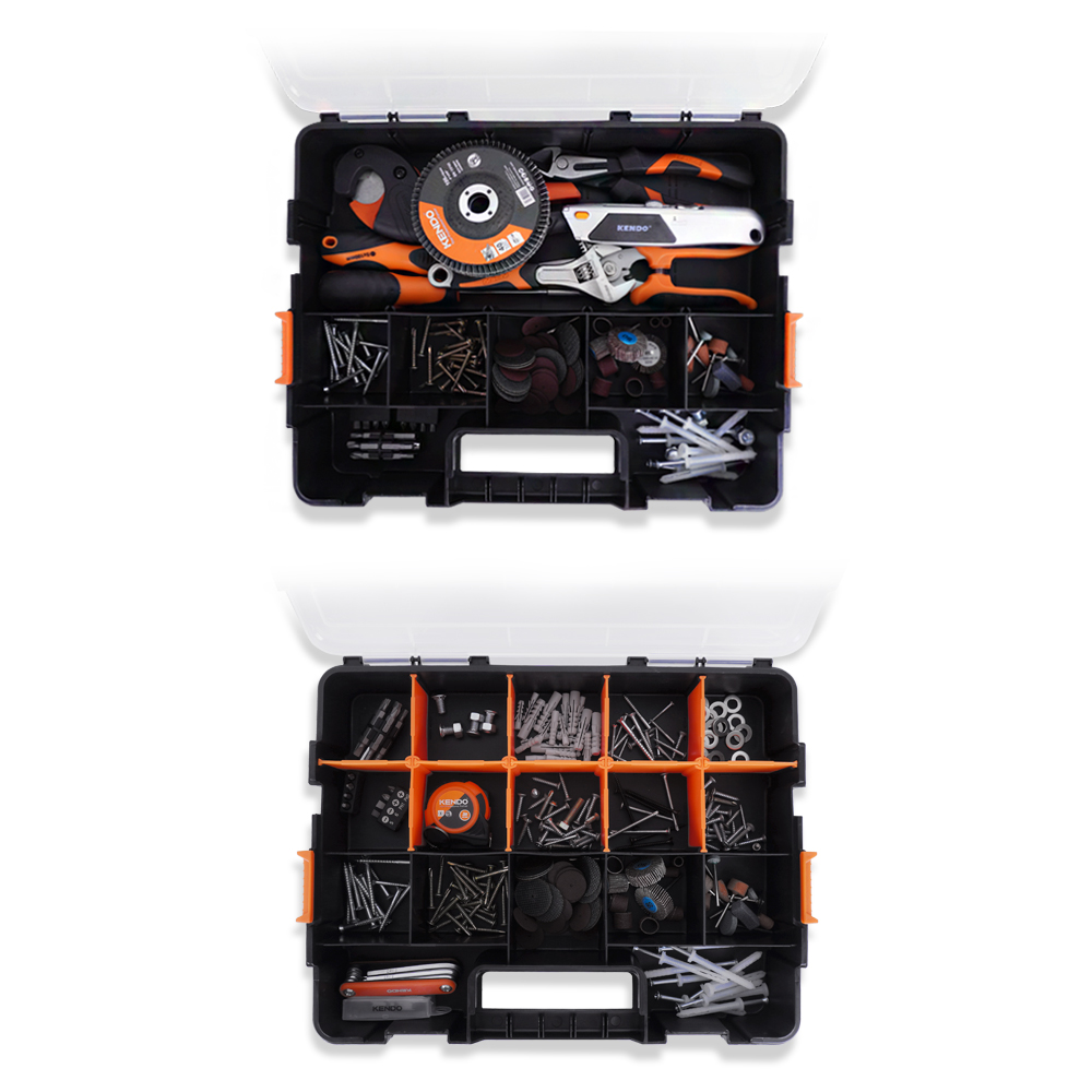 KENDO 결합식 부품상자세트 2PCS 90245N 조립 휴대용 공구함 - 상세 이미지 4