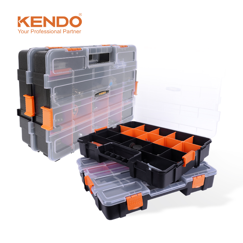KENDO 결합식 부품상자세트 2PCS 90245N 조립 휴대용 공구함 - 메인 이미지