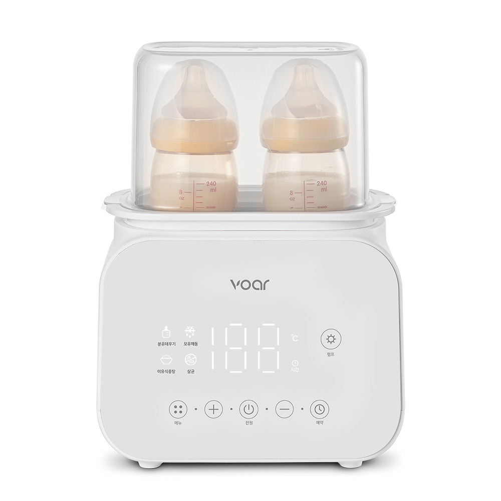 보아르 아가맘마 보틀워머 이유식 분유 모유 중탕기 해동 젖병살균기능 분리 간편세척