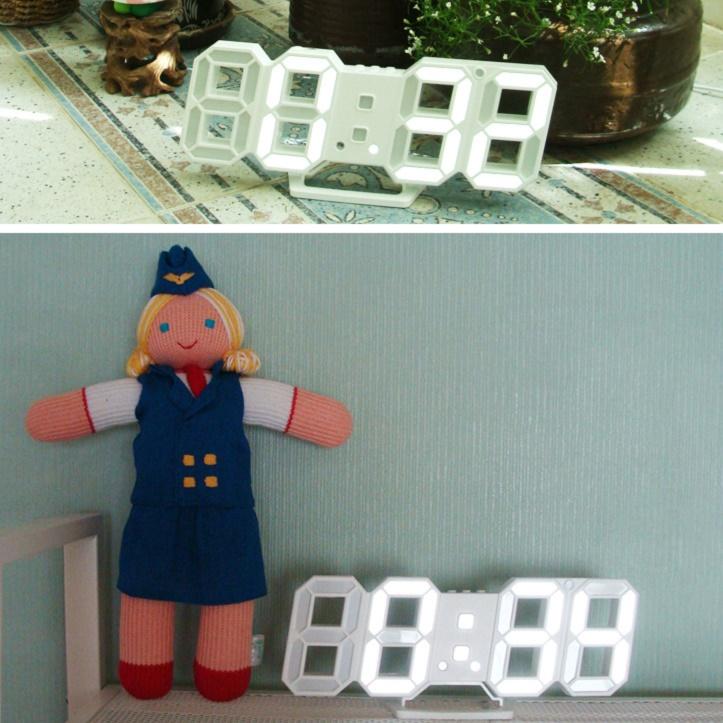 거실용 시계 신혼집 명품 유럽풍 벽거리 시계 걸이용 전광판 네모 시계 LED 안방 장식용 - 메인 이미지