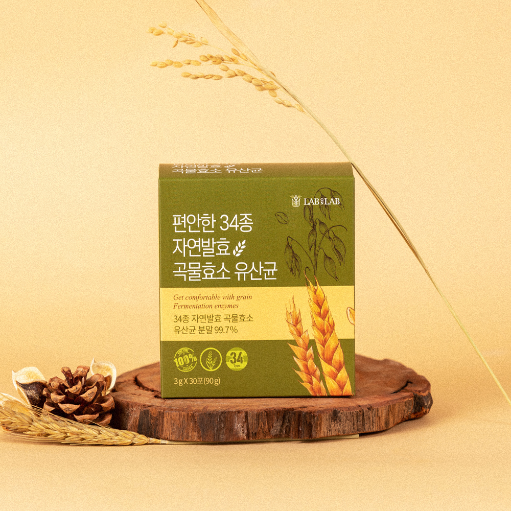 랩온랩 편안한 34종 자연발효 곡물효소 호라산밀 소화 유산균 분말 카무트 30포, 4개 - 상세 이미지 4