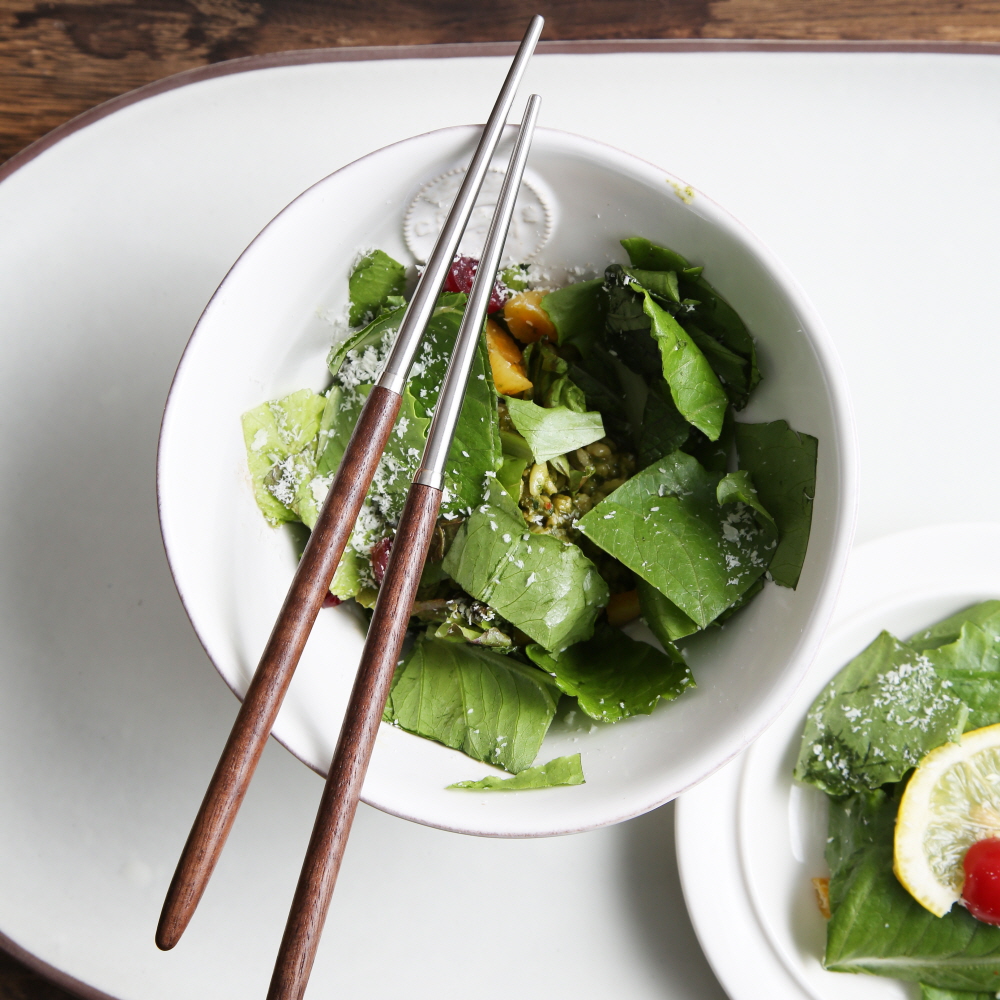 벨류세라믹 디니스 월넛 우드 커트러리 양식기 카페 / 젓가락