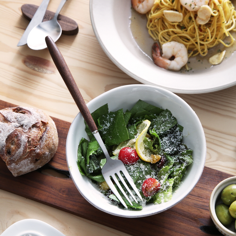 벨류세라믹 디니스 월넛 우드 커트러리 양식기 카페 / 디너포크