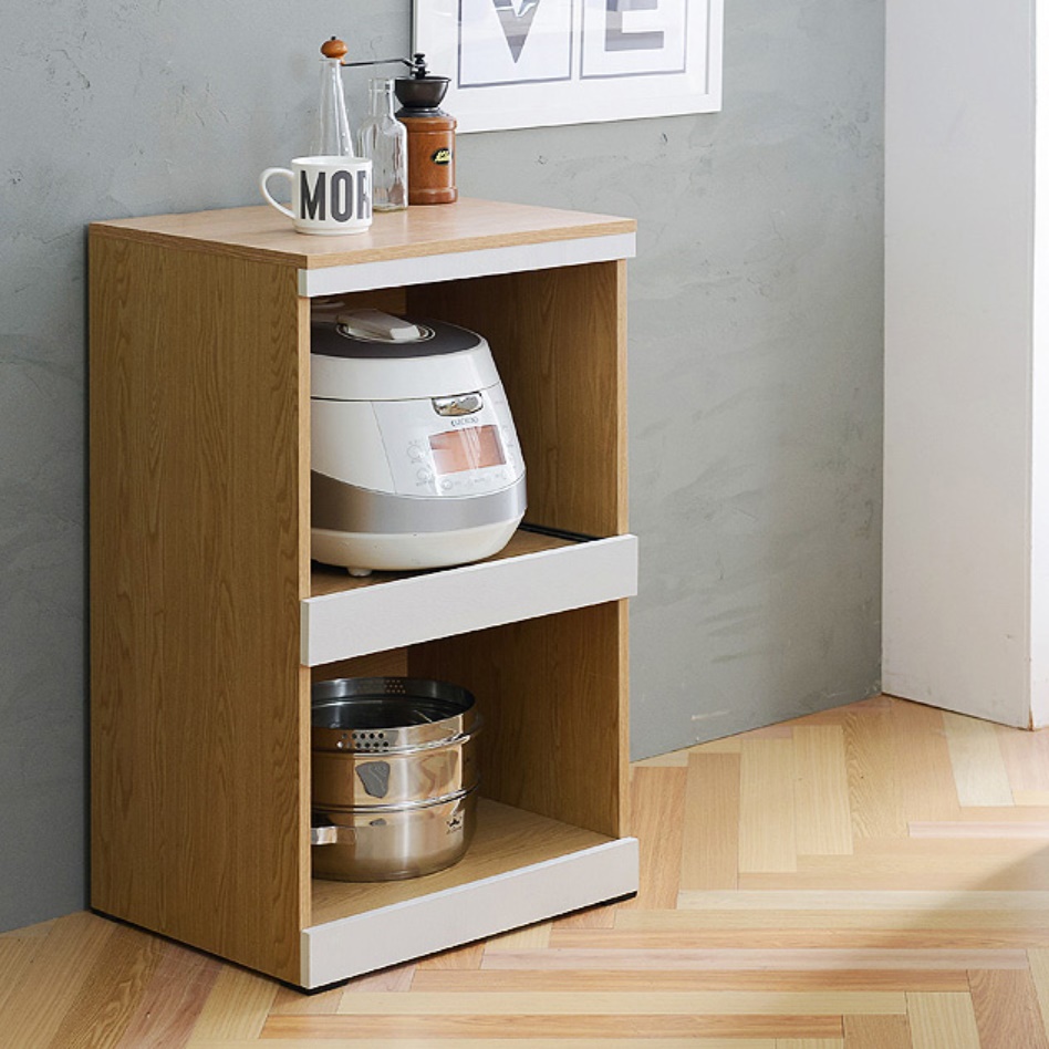 슬림 전기 밥솥 수납장 미니레인지 서랍장 렌즈 다이