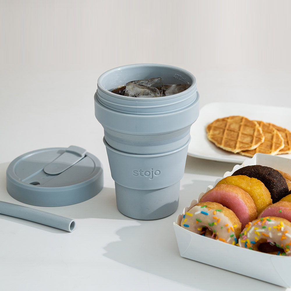 스토조 접이식 실리콘 텀블러 비기 컬렉션 470ml, 로즈 이미지 6
