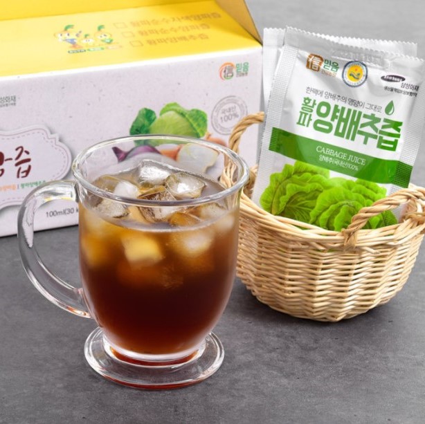 무안 순수 양배추즙 100ml 100포 30포 건강즙 - 상품 이미지