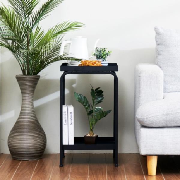 화분 테이블 얇은 화분 탁자 장식 높은 사이드테이블