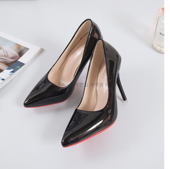 225-275 파센디 10cm 스틸레토 에나멜 하이힐 여성 구두 11color 상세 이미지 2
