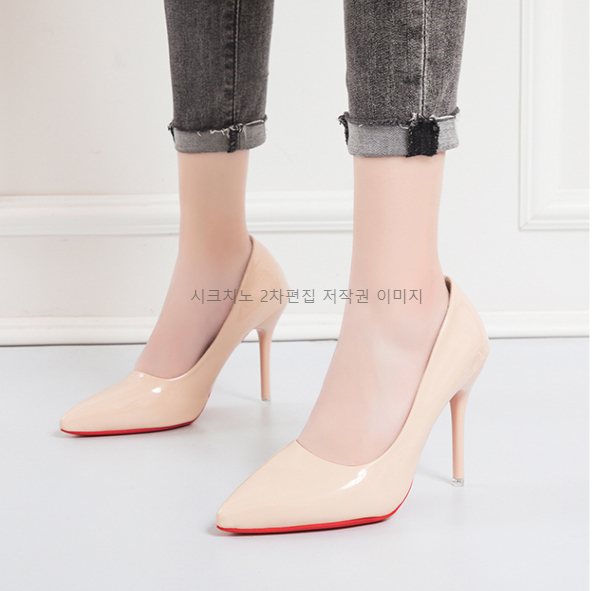 225-275 파센디 10cm 스틸레토 에나멜 하이힐 여성 구두 11color 상세 이미지 6