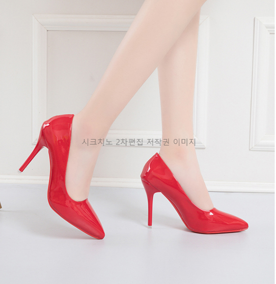 225-275 파센디 10cm 스틸레토 에나멜 하이힐 여성 구두 11color 상세 이미지 9