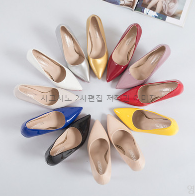 225-275 파센디 10cm 스틸레토 에나멜 하이힐 여성 구두 11color 상세 이미지 1