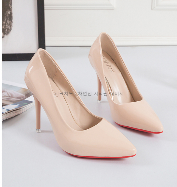 225-275 파센디 10cm 스틸레토 에나멜 하이힐 여성 구두 11color 상세 이미지 5