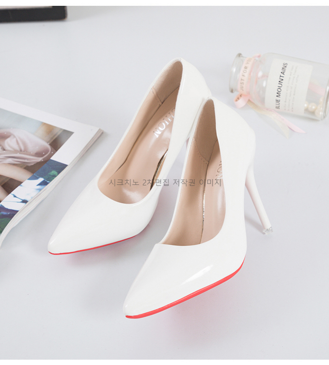 225-275 파센디 10cm 스틸레토 에나멜 하이힐 여성 구두 11color 상세 이미지 18