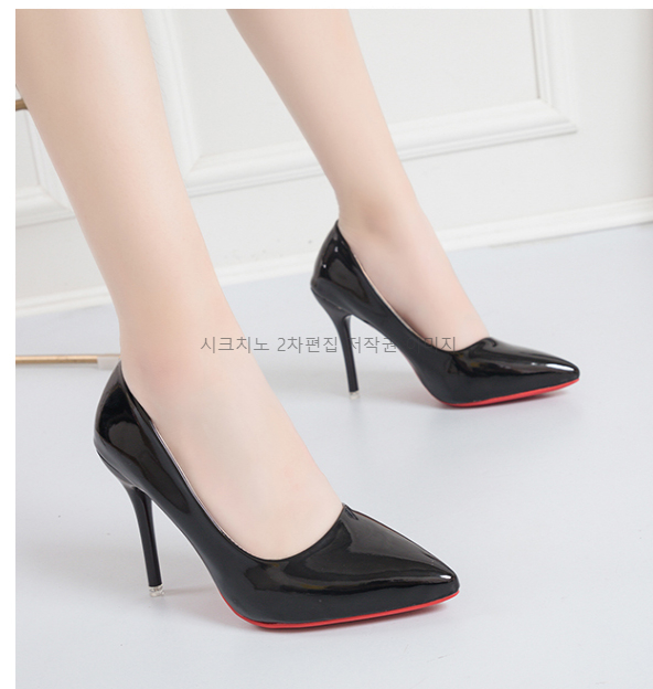 225-275 파센디 10cm 스틸레토 에나멜 하이힐 여성 구두 11color 상세 이미지 3