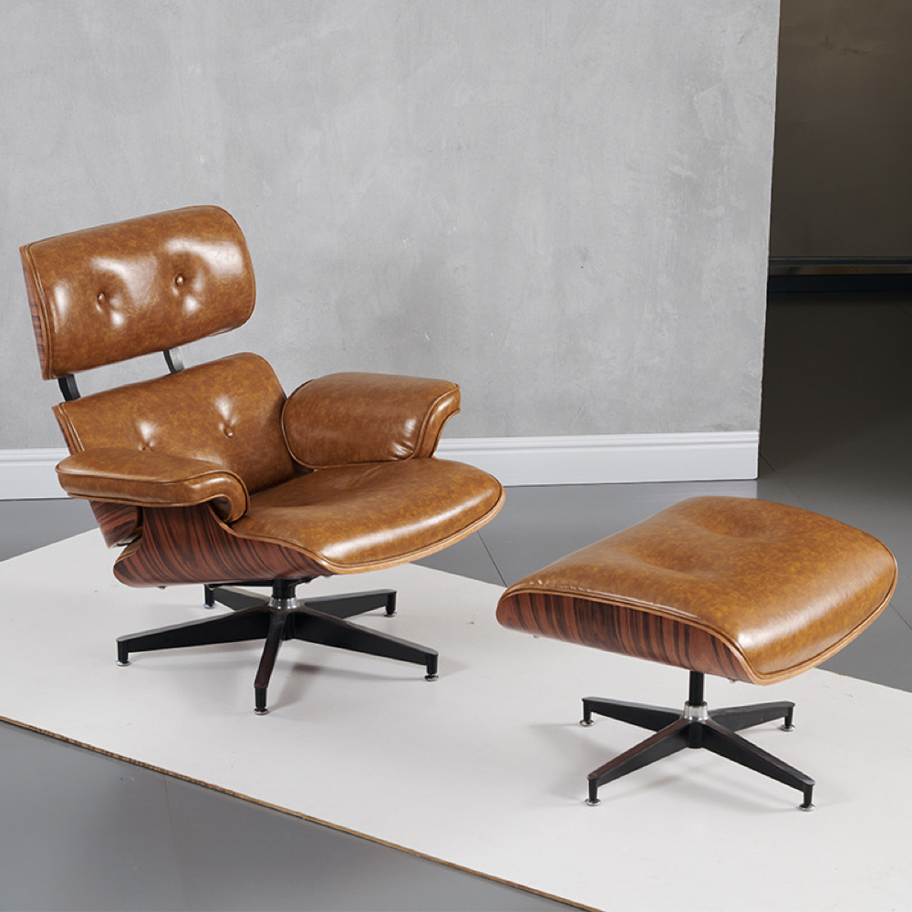 라슈에뜨 고품질 이태리 사장님 릴렉스 의자 체어 1인용 소파 가죽 퓨어블랙 스툴추가