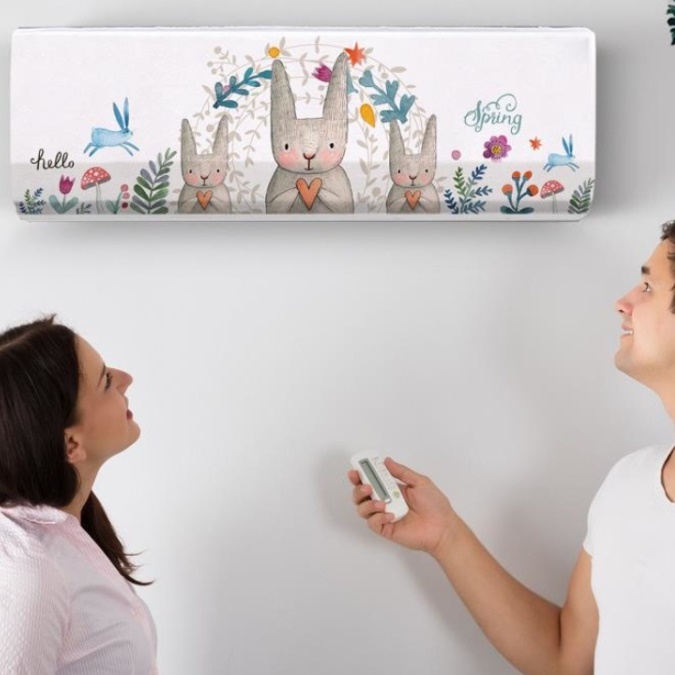 에어컨 차양막 벽걸이 에어컨 덮개 에어컨 보관 커버 케이스 차단막 쉴드 가리개 고급 덥게