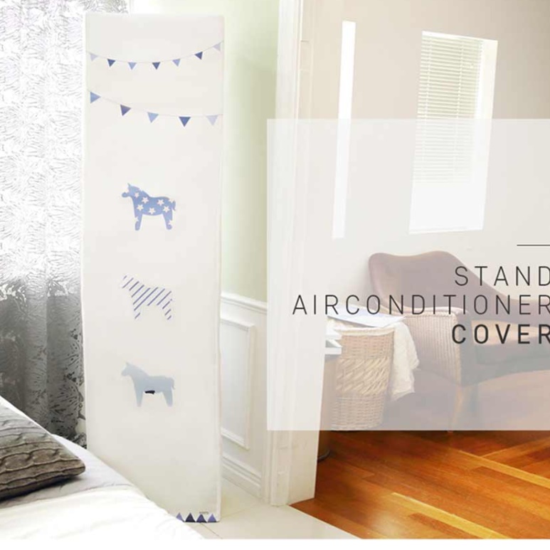 스탠드 에어컨 가림막 에어컨 보관 커버 케이스 차단막 쉴드 가리개 에어컨 차양막 덥게