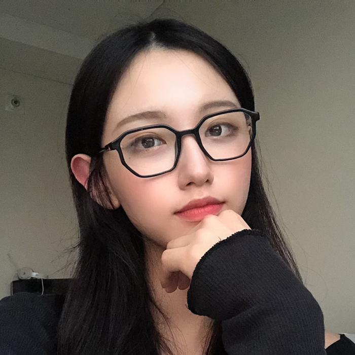남자 여자 가볍고 얇은 안경 유니크 다각형 사각 투명 블랙 뿔테 - 상세 이미지 3