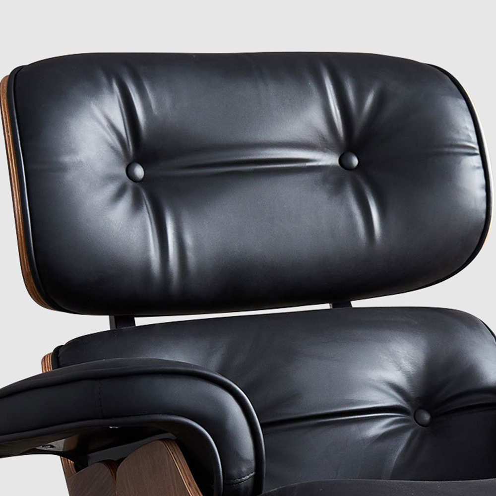 라슈에뜨 고품질 이태리 사장님 릴렉스 의자 체어 1인용 소파 가죽 퓨어블랙 스툴추가