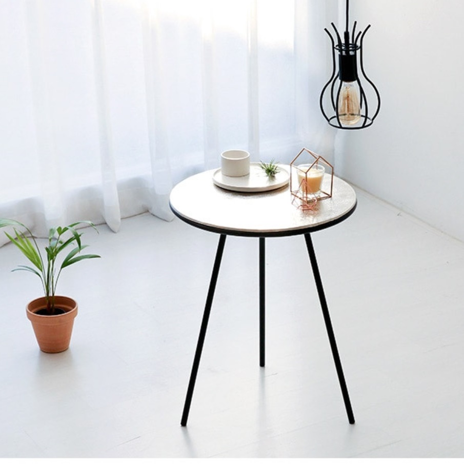 원형 테이블 높은 소파테이블 명품 디자이너 거실용 탁자 엔틱 2인용 티테이블 고급 티탁자