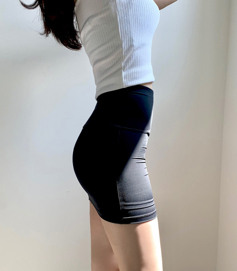 자체제작 당일발송 y존 커버 보정 속바지 속치마 3부 하이웨스트 치마 레깅스 스킨 블랙 - 상세 이미지 4