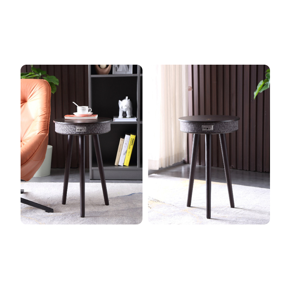 라슈에뜨 고음질 블루투스 스피커 2 in 1 USB 무선 충전 협탁 유선사용 우드베이지 - 상세 이미지 4