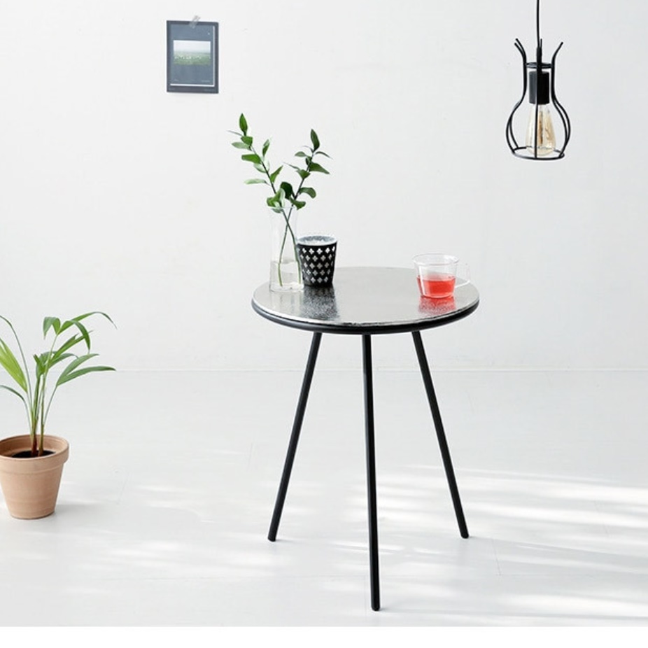 원형 테이블 높은 소파테이블 명품 디자이너 거실용 탁자 엔틱 2인용 티테이블 고급 티탁자