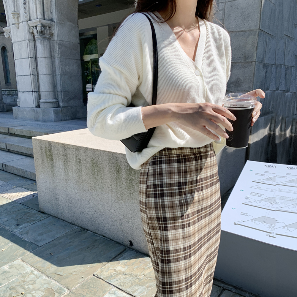 오버핏 골지 브이넥 여자 니트 가디건 간절기 가을 여성 가디건